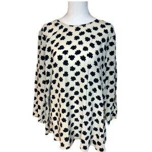 Hobbs London , Silk, women’s silk blouse 3/4 sleeves modern floral size 12